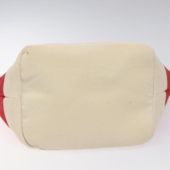 BURBERRY Blue Label Tote Bag Canvas Red Beige Auth hk2190 - Picture 6 of 16